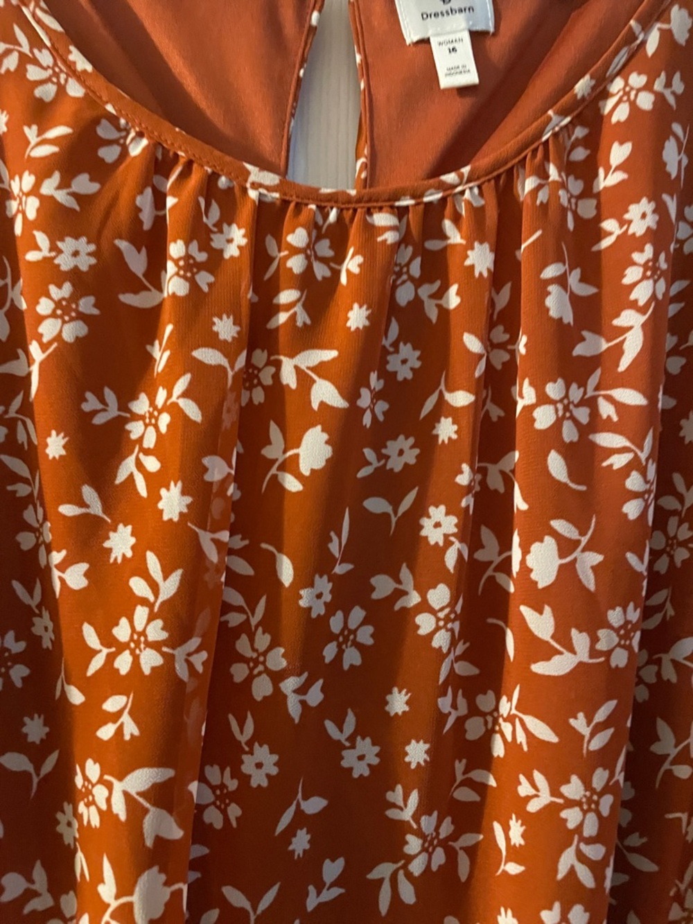 dressbarn Burnt Orange Women's Dress - Picture 4 of 8